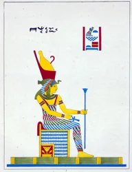 The goddess Neith, illustration from Pantheon egyptien: collection of mythological characters of ancient Egypt, by Jean-Francois Champollion, published c.1986