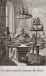 The most deadly enemy of dinner - engraving in 