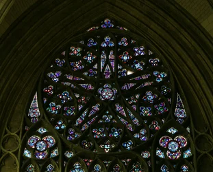 The north rose window with geometric diaper infill