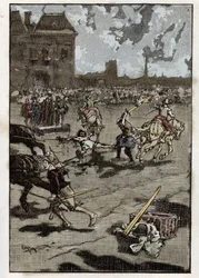 The torture of Francois Ravaillac murderer of king Henry IV: he