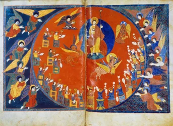 The vision of Saint John. Miniature derived from the commentaries of 