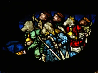 The West Rose Window Depicting a Scene from the Book of Revelation: Elders, with Harps and Phials of Perfume, Prostrate Themselves