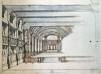 Theatre Stage and Auditorium with Boxes, late 17th century