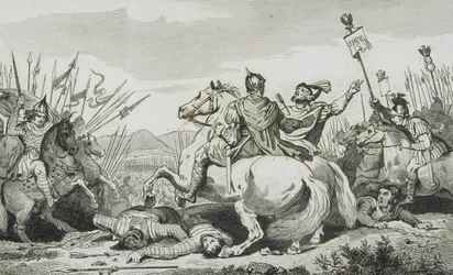 Theodoric is Slain in Battle Against Attila, near Chalons, from 