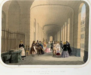 Thermalism: view of the source of the large grid and the Chomel well, gallery of the north