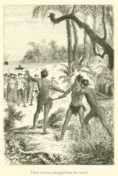 Three Indians Emerged from the Wood