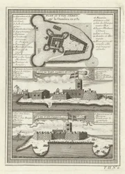 Three Views of Fort James in Gambia