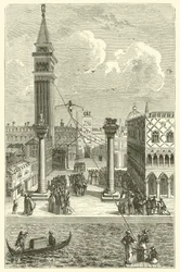 Tightrope walker at Venice