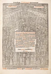 Title-Page Showing the Parliament of Toulouse, 1515