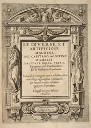 Title Page, from Le Diverse Et Artificiose Machine Del Capitano Agostino Ramelli, pub. 1588