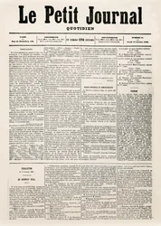 Title Page of daily paper Le Petit Journal, 12th February 1863