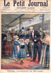 Title page depicting the presidential trip of Felix Faure to Britain, illustration from the illustrated supplement of Le Petit Journal, 23rd August