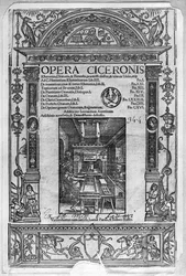 Title Page of Opera Ciceronis, Published 1520