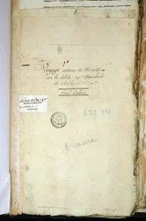 Title page of the original manuscript of Second Captain Chanal, the Journey around the world on the Solid Captain Marchand (a Logbook)