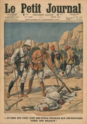 To think that those savages use French guns to kill our soldiers, illustration from 