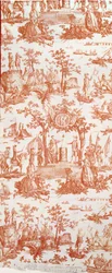 Toile de Jouy Illustrating the Festival of the Federation on 14th July, 1790 at the Champs de Mars