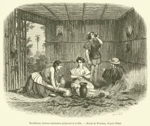 Tortilleras, Mexican Women Preparing Tortillas