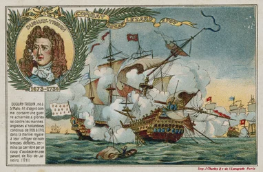 Trade card with an image depicting the Battle at The Lizard