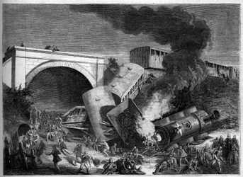 Train accident on the Northern Railway of London, England, September 3