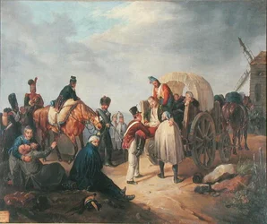 Transporting the Injured by Cart