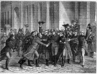 Triumphal acquittal of Remy Joseph Isidore Exelmans, Marshal and Peer of France (1775-1852) on 23 January 1815, accused of having maintained correspondence with the enemy - in Histoire de l