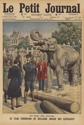 Tsar Ferdinand I of Bulgaria Training Elephants