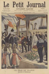 Tsar Nicholas II of Russia arriving at Dunkirk on his visit to France