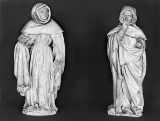 Two Mourners, from the tomb of Duc Jean de Berry (1340-1416) (alabaster)