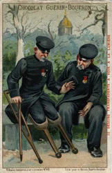 Two war invalids: a butt talking to a penguin