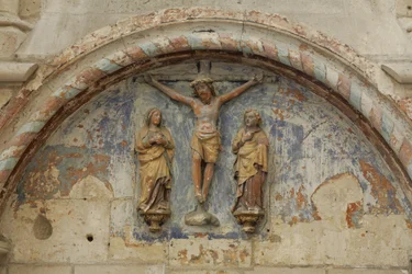 Tympanum with Crucifixion Scene