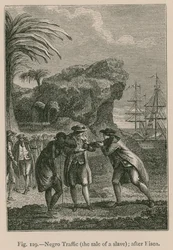 Typical Slave Trading Scene in the 18th Century