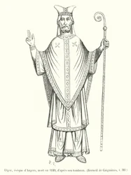 Ulger, Bishop of Angers, Died in 1149, After His Tomb