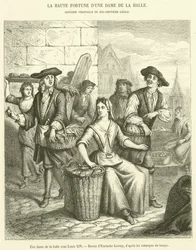 A Lady of the Market under Louis XIV (engraving)