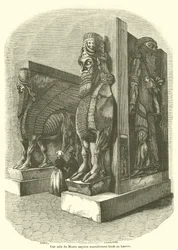 A Room in the Newly Founded Assyrian Museum at the Louvre (engraving)