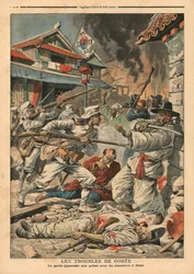 Unrest in Seoul, Korea, illustration from 