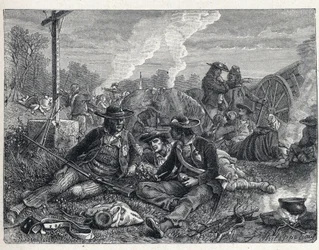 Vendee Wars (1793-1796): encampment of Vendean insurgents