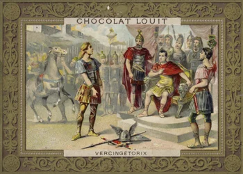 Vercingetorix submitting to Julius Caesar, 52 BC