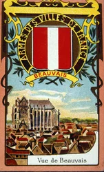 View of the French city of Beauvais, circa 1900