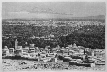 View of the city of Damascus, from La Syrie d