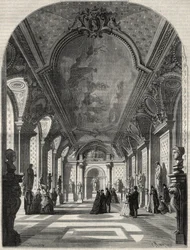 View of the new room of the Roman emperors at the Louvre Museum