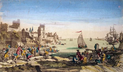 View of the port and shipyards of the city of Le Havre (Seine maritime)