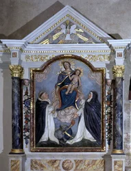 Virgin and child, altarpiece of the Church of Pear on life, Vendee