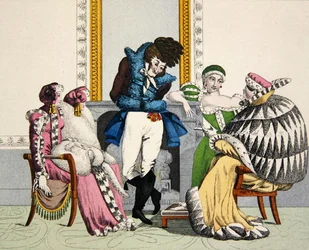 Visits in Furs, plate 38 from Le Bon Genre, early 19th century