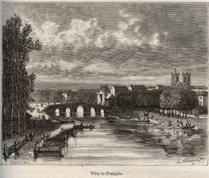 Vitry-le-Francois - Department of the Marne - Engraving in 