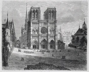 View of Notre-Dame de Paris - in 