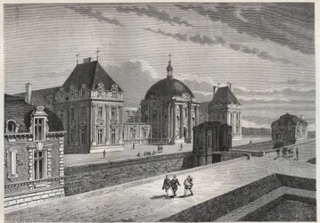 Vue du Chateau Royal de Monceaux - engraving from L