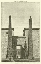 Restored view of the obelisks of Luxor
