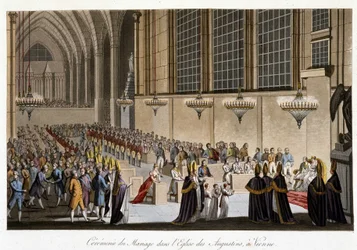 Wedding Ceremony (Napoleon & Marie Louise of Habsburg) in the Church of the Augustines in Vienna, April 2