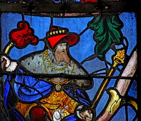 Window depicting a Prophet on the Tree of Jesse