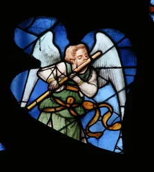 Window depicting a Musical Angel